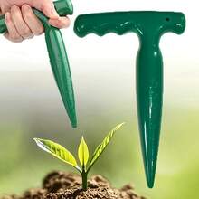 1pc Hand-Held Soil Auger - Suitable For Planting Seedlings And Bulbs, With Punching And Sowing Functions. This Is A Reusable Garden Planting Tool In Grass Green Color - 1pc - Multicolor - View 4