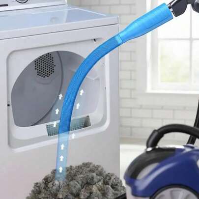 3pcs/Set Dryer Vent Cleaner Hose Compatible For Most Vacuums - Flexible Removal System With Elastic , DIY Dryer Hose Cleaning Attachment,Vacuum Hose For Appliance Maintenance & Fire Hazard