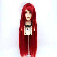 100cm Long Straight Wig With Bangs Ombre Colored Synthetic Wigs For Women, Heat Resistant Anime Cosplay Wigs For Halloween, Christmas - Nhiều màu - Xem 11
