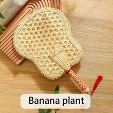 Abanico de mano estilo retro, ventilador portátil, adecuado para regalos de fiesta y decoración del hogar - A - Ver 7