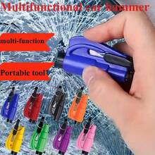 1-Piece Emergency Safety Belt Cutter/Window Breaker - Comes With Car Key Chain And Mini Hammer. Easy-To-Use Car Emergency Escape Tool For Breaking Windows And Cutting Seatbelts In Emergencies. Suitable For Home Storage, School Backup, Travel Carry, Portable Rescue Tool, Emergency Hammer. Key Chain, Car Emergency Escape Device, Multi-Function Emergency Window Breaker, Gothic Style, Y2K Style, Hammer. Mother's Day Gift - Multicolor - View 7