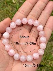 YAUKIA 1 chiếc vòng tay thạch anh hồng tự nhiên thanh lịch dành cho nữ, vòng tay tượng trưng cho tình yêu và sự bảo vệ, trang sức co giãn, món quà lý tưởng cho bạn bè, vợ và gia đình. - Nhiều màu - Xem 7