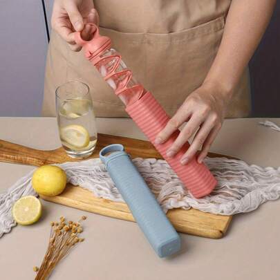 Pull-Out Ice Tray Creative Mold, Household Ice Pop Mold Ice Tray Silicone Tray Portable Quick Mold Kitchen Mold