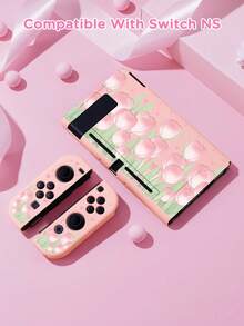 Ayotu 1pc Pink Tulip Pattern Ultra-Thin TPU Transparent Protective Case Compatible With Switch OLED/Switch/Switch Lite/New Switch 2 (2025) - Support Docking Design, No Need To Remove, Anti-Fall And Dust-Proof, Multiple Colors Available - Multicolor - View 22