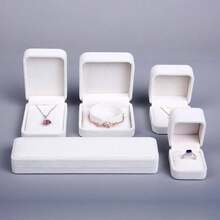 1 pieza Caja de collar de terciopelo, Caja de colgante, Caja de anillo de terciopelo, Caja de aretes, Caja de pulsera, Adecuado para el empaquetado de joyas - Multicolor - Ver 3