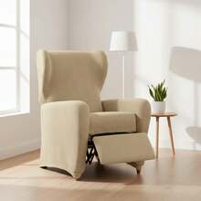 Kiva Universal And Versatile Recliner Chair Cover, Various Colors Available – Easy-To-Fit Protective Chair Cover For Backrest, Seat And Arms - 米色烏利塞斯 - 查看 1