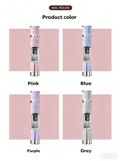 12件套电动美甲钻头套装，4种速度模式，USB充电，强劲电机，低噪音美甲抛光打磨机，适用于亚克力凝胶美甲，是送给女性的理想礼物。