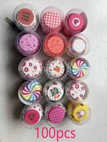 烤箱用松饼烘焙杯，耐热不粘松饼衬垫 - 查看 16