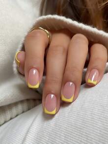 VV MEI JIA ER 96 piezas (Rosa/Morado/Amarillo/Rojo Rosado - 4 colores mezclados) Pegatinas de manicura de presión de aire francesas de uñas postizas cuadradas cortas, material ABS ajuste natural, incluye pegamento de uñas reutilizable, adecuado como regalo para mujeres y niñas, cubierto con gel UV brillante, 12 tallas, con caja de almacenamiento reutilizable - Multicolor - Ver 3