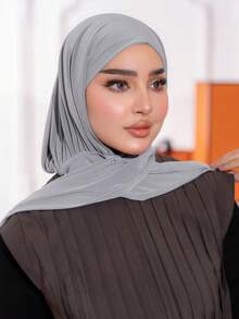 1pc Women's Adjustable Casual Elegant Scarf Headwrap, Suitable For Daily Life, Festivals, Gatherings, And Prayers, All Year Round - Multicolor - View 10