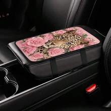 1 件粉色玫瑰与凶猛野兽印花汽车扶手箱垫，中央扶手箱盖 - 玫瑰野獸 - 查看 1