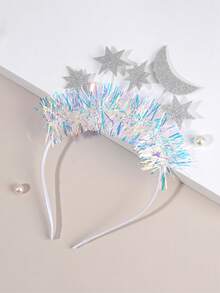 2 chiếc băng đô ngôi sao lấp lánh, phụ kiện đội đầu dự tiệc, băng đô đính kim sa lấp lánh cho bé gái dự tiệc sinh nhật. - Nhiều màu - Xem 3