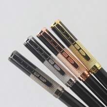 1 chiếc bút bi kim loại, thiết kế kẹp bút rỗng, bút bi viết màu đen tối giản, thích hợp để ký tên hàng ngày. - Bút bi 160 - Xem 6