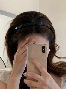 3pcs/1pc 14.57in/37cm Black, Brown, Gray, Tortoiseshell Minimalist Non-Slip Serrated Lightweight Plastic Headbands, Fashion Versatile High-End Elegant Simple Style Hair Accessories Suitable For Daily Wear, Casual, Party, Commute, Beach, Vacation, Hairstyling, Washing Face, Makeup, Outfit Matching, Hair Band, Hair Hoop, Hairband Head Accessories Travel Accessories Diadema,Festival,Birthday - Multicolor - View 4