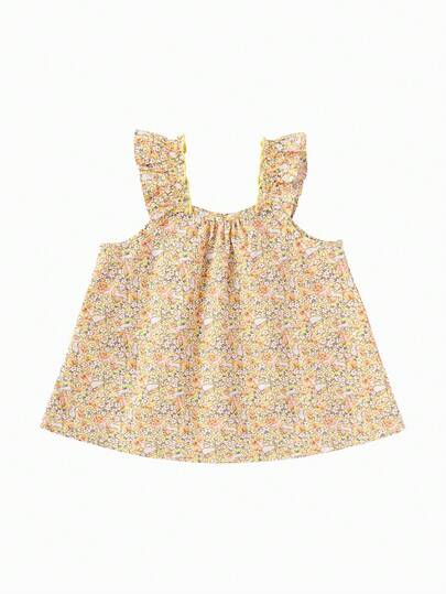 Balabala Baby Girls Summer Tank Top 2026, Soft Cotton, Cute Sweet Style, Lightweight Breathable, Everyday Casual Wear