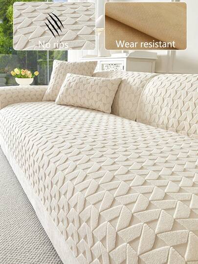 1pc All-Season Sofa Cushion Cover, Modern Minimalist Non-Slip Sofa Seat Protector, Dust-Proof And Washable Sofa Slipcover, Soft And Fade-Resistant, Pet-Friendly, Fits For Bedroom, Office, Living Room Combination Furniture, L-Shaped Sofa And 1/2/3/4-Seat Sofa