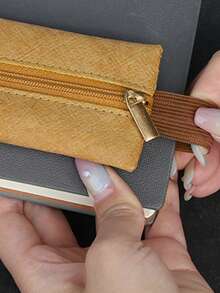 轻便牛皮纸防水笔袋，弹性笔记本笔套 - A - 查看 2