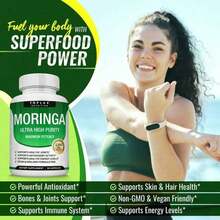90 Capsules Dietary Supplement, Moringa Leaf Capsules 1200mg - 90 Count, Energy Support & Joint Supports |   Vitamins And Supplement |   Local Warehouse, Family Gift, Halloween, Immune System Booster, Plantbased Nutrition, High Potency, Pure Herbal Extract, Healthconscious Individuals, Free Shipping - Cây chùm ngây - Xem 6