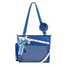 Kabaqoo Furina Hydro Archon Itabag 3-Way Large Tote Fits 14 Inch Laptop Clear Pin Display Window Blue White Coquette Bow Aesthetic Kawaii Anime School Bag Waterproof Oxford Crossbody - Màu xanh lam - Xem 2