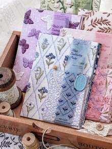 28pcs/Pack Vintage Embossed Embroidery Themed Decorative Paper Notebook Scrapbooking Supplies - Paper Embroidery - View 5