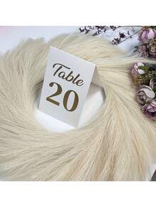 1-20pcs/Set Wedding Table Number Cards, White And Gold Paper Cards Numbered 1 To 20, Suitable As Reception, Party, Birthday And Bridal Shower Centerpiece Decor - Multiple Styles - View 6