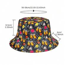 Mũ xô hai mặt in hình bia thời trang mùa hè, mũ chống nắng đi biển, du lịch, dự tiệc ngoài trời. - A - Xem 12