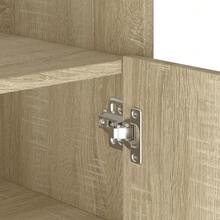 vidaXL Sideboard, Kommode Mit Stauraum, Anrichte Schrank Für Wohnzimmer, Highboard Beistellschrank Mehrzweckschrank, Eiche Hellbeige 45x35x75cm Holzwerkstoff - Light Oak Khaki - View 7