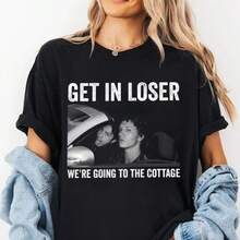 Camiseta "Rivalidade Acirrada", "Entra, Perdedor, Vamos para a Casa de Campo" Unissex, Esporte, Esporte Feminino, Verão, Camiseta, Blusa Feminina, Roupa Masculina, Top Esportivo, Camiseta, Camiseta Masculina, Mesmo Estilo para Homens e Mulheres - Preto - Ver 5