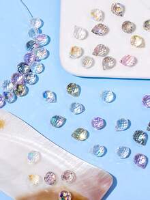 10 pièces de perles de cristal de verre facetté brillant de 10 mm x 8 mm en forme de fraise pour bracelet, boucle d'oreille, accessoires de DIY en cristal - cristal - Voir 3
