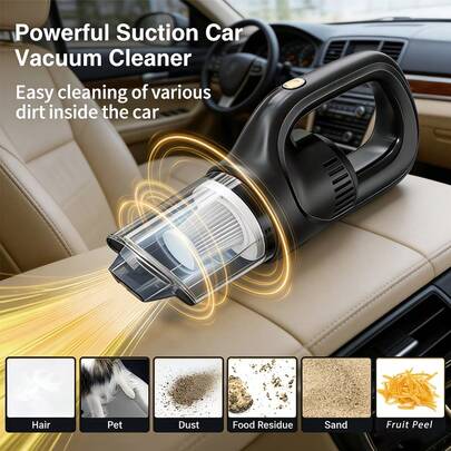 Cordless Handheld Vacuum Cleaner With Blowing Function - Extra Long Battery Life, High-Power Dual Suction & Blowing, USB Rechargeable Portable Car Vacuum Cleaner Accessories Set, Gift For Men & Women (1800mAh)