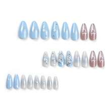 Blue Almond Nail Art Nail Piece Star Love Wear Nail Nail Nail Patch Nail Art Piece False Nail - JP2787 - 查看 2