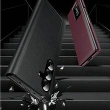 Luxury Flip Smart View Phone Case Compatible With Samsung Galaxy Z Fold 7/6/5 Foldable Leather Case With Stand & Card Slot, Supports Card Insertion. View App Notifications And Answer Calls Without Opening The Flip. Full-Body Protection And Shockproof Cover. - Black - View 8