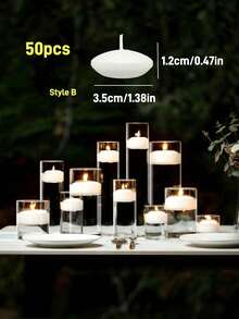 [Quantity] Pcs/Set White/Red Small Floating Candles, Waterproof Flameless Tea Lights, Suitable For Cylinder Vases, Weddings, Birthdays, Parties, Baby Showers, Dates, Dinners, Halloween, Thanksgiving, Christmas, Floating Candles, Wedding Decor, Candles, Spa Parties, Wedding Candles, Floating Candles, Bulk Candles, Mini Candles, Gifts, Bedroom Decor, Birthday Gifts, Home Decor, Gifts For Her, Bedroom Decor, Room Decor - Multicolor - View 14