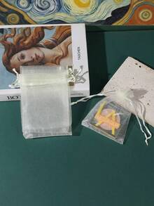 1pc Organza Drawstring Toy Puzzle Net Bag, Party Candy Gift Bag, Travel Laundry Organizer Bag - Multicolor - View 2