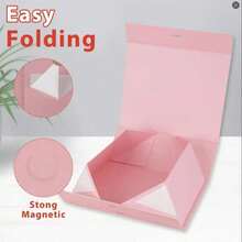 5 In 1 Large Magnetic Folding Gift Box 33x25x12.5cm - 粉色 - 查看 5