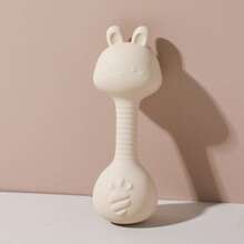 Cute Rabbit Rattle Toy, Bendable Non-Slip Handle With Multi-Texture, Sensory Development Aid, Easy To Clean, Parent-Child Interaction & Stress Relief Toy, Newborn Gift - Multicolor - View 14