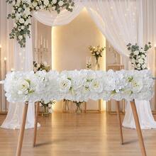 Wedding Arch Artificial Flowers, Wall Decor Arch Floor Flowers, Artificial White Hydrangea Flower Ornaments, Wall Decor, Table Centerpieces, Aisle Decoration, Valentine's Day, Mother's Day Room, Multipurpose Background Artificial Flowers - Multicolor - View 3