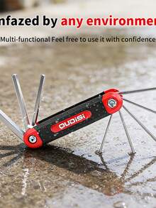 折叠式六角扳手工具套装 多功能 Torx 六角内六角螺丝刀组合 - 折疊式內六角扳手 - 查看 5