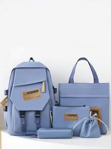 Large Capacity Multi-Functional Casual Commuter Backpack, Utility Style - Multicolor - View 13