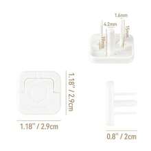 Baby Electrical Outlet Covers, With Hidden Pull Handle, ABS Plastic White Opaque Design For Toddler Safety - White - View 3