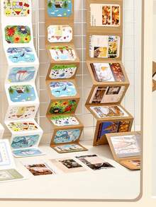 Accordion Fold Greeting Card, Creative Information Card Suitable For Birthday, Wedding, Party, INS Foldable Memo Card, DIY Handwritten Blessing Card For Various Occasions - Set - View 12
