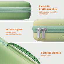 Estuche rígido compatible con Switch 2 2025, bolsa protectora de viaje para consola portátil de 7.9 pulgadas, estuche de almacenamiento con carcasa de nailon duradera y bolsillo para accesorios, estuche organizador de juegos portátil, verde - Ver 5