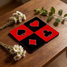 4pcs Puzzle Wooden Coasters, Interlocking Rustic Brown Coasters Set, Heat Resistant Desk Protector For Kitchen Table Tea Bar Coffee Corner Office Desk, Living Room Decor - Puzzle Coaster - View 8