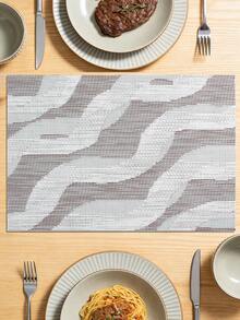1/120pcs Minimalist Woven Placemats, Rectangular High-End Luxury Non-Slip Waterproof PVC Material Durable Dining Table Mats, Wipeable Heat-Resistant Coasters, Easy To Clean Quality Tableware Mats, Suitable For Dining Table, Kitchen Countertop, Indoor/Outdoor, Ideal For Holidays, Parties, Gatherings, Birthdays, Weddings, Gifts, Dinners, Outdoor, Picnics - Multicolor - View 7