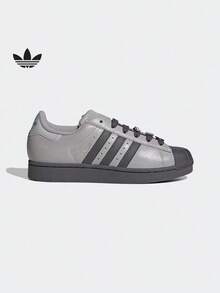 Adidas 三葉草女鞋貝殼頭鞋SUPERSTAR II經典運動板鞋 - 灰色/黑色 - 查看 2