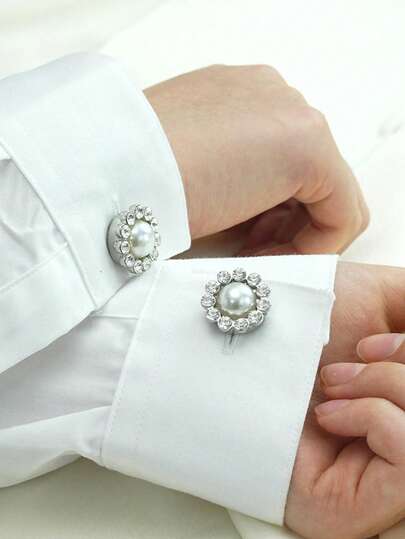 1/2/5pcs 15/20mm Rhinestone Button Covers For Women, Crystal Button Covers, Detachable Clip On Button Covers, Crystal Fancy Buttons For Clothing, Button Snaps With Pliers Press For Dress Suit Tux Shirt Accessories, Lead Color