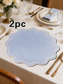 1/2/4 piezas Manteles individuales de tela bordada para fiestas, adecuados para decoración de mesa de boda, manteles de tela de estilo europeo minimalista y elegante para Navidad, Día de San Valentín, Acción de Gracias, Día de la Madre - Multicolor - Ver 25