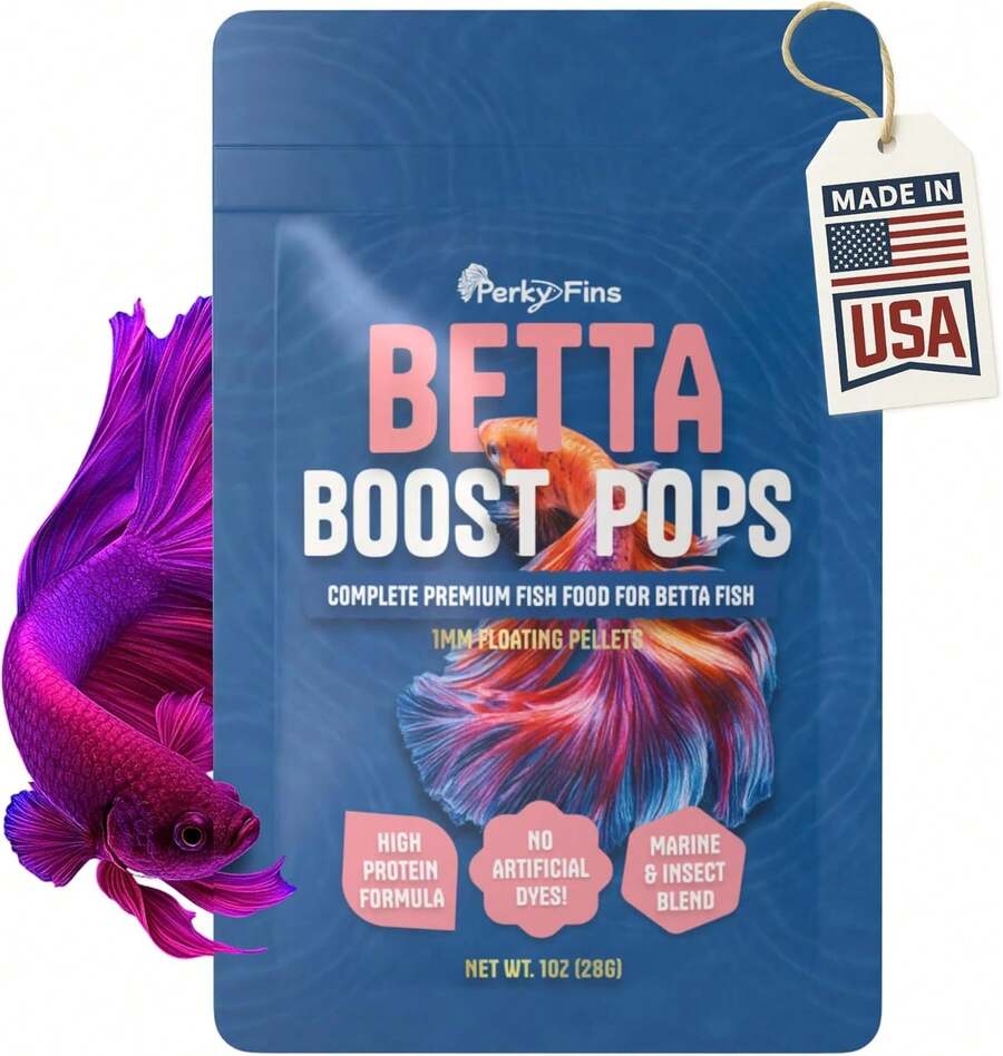 High-Protein Betta Fish Pellets Made In USA| Marine & Protein| Floating & Slow-Sinking| Premium Freshwater Aquarium Fish 1oz - 1 - View 1