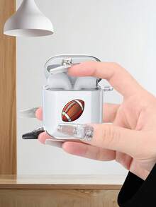 1 chiếc ốp tai nghe in 2D họa tiết bóng bầu dục Mỹ, thời trang, đa năng, cá tính, phong cách bí ẩn sáng tạo, thích hợp làm quà tặng cho bạn gái, bạn thân, vợ, người yêu, dì, sếp, chị gái, bạn cùng lớp, giáo viên, quà sinh nhật/ngày lễ, trong suốt, mềm mại, bảo vệ toàn diện, chống bụi và chống nước, tương thích với 2/3/4/PRO/PRO2/PRO3 - Trong sáng - Xem 5