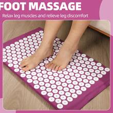 Bộ ba thảm massage châm cứu và cứu ngải màu tím, thảm massage bấm huyệt yoga, thích hợp sử dụng tại nhà, cắm trại, du lịch, bộ thảm châm cứu, thảm massage châm cứu, bộ thảm châm cứu xốp sen. - Màu tím - Xem 9